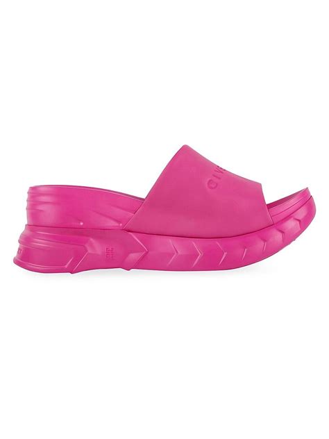 pink givenchy slides replica|givenchy marshmallow slide wedge sandals.